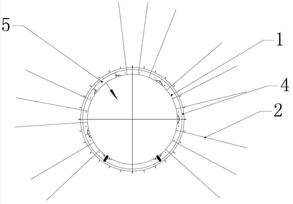 Method for concrete pipe segment lining structure capable of adapting to surrounding rock deformation