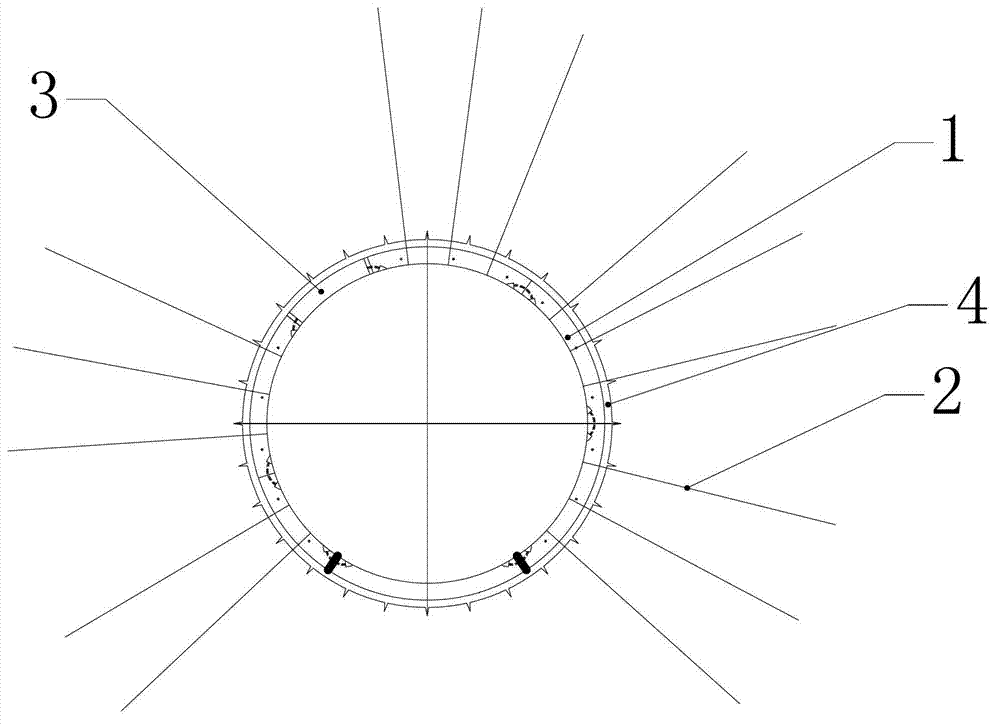 Method for concrete pipe segment lining structure capable of adapting to surrounding rock deformation