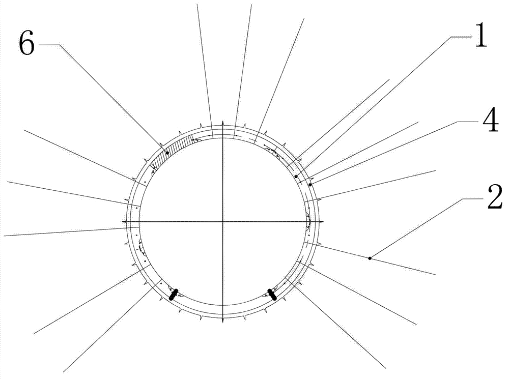 Method for concrete pipe segment lining structure capable of adapting to surrounding rock deformation