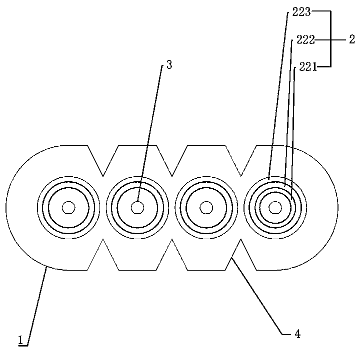 Easy-to-strip flat cable and preparation process thereof