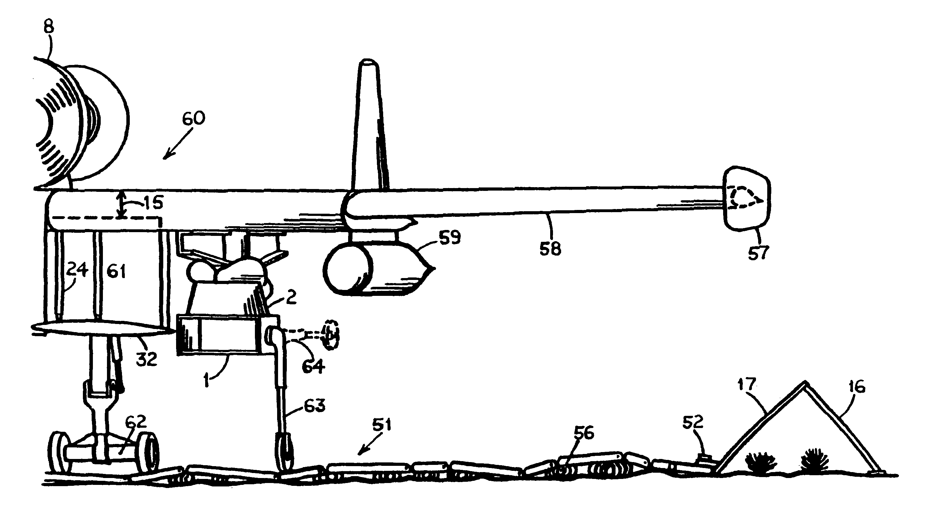 Fly-in landing pad for lift-fan aircraft