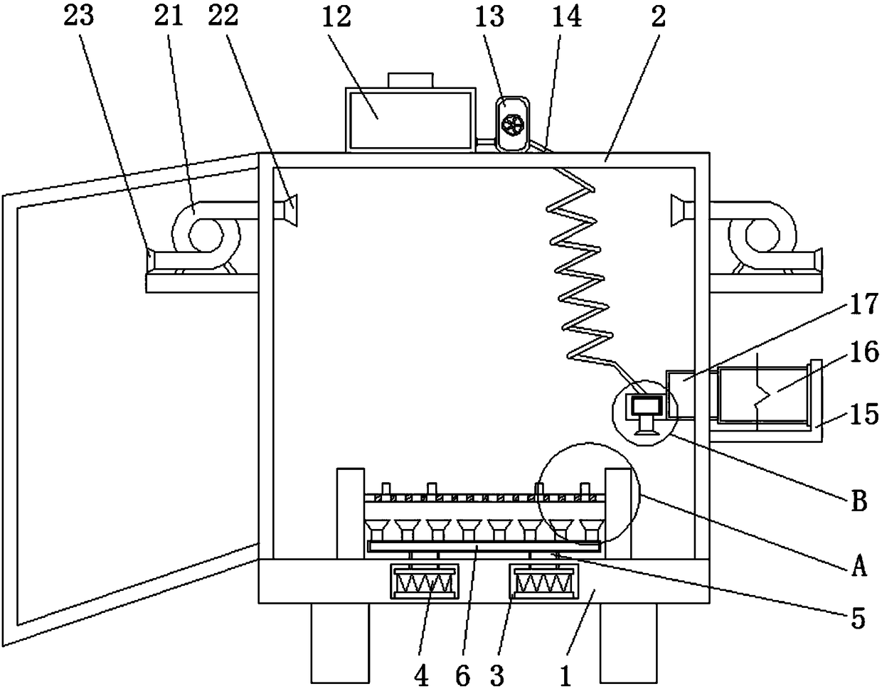 Hot coating device for accelerating cooling