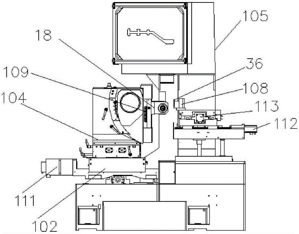 Optic zooming CNC grinding machine, control system and control method