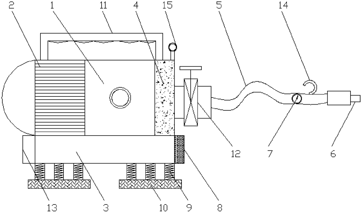 Inflating device of amusement equipment