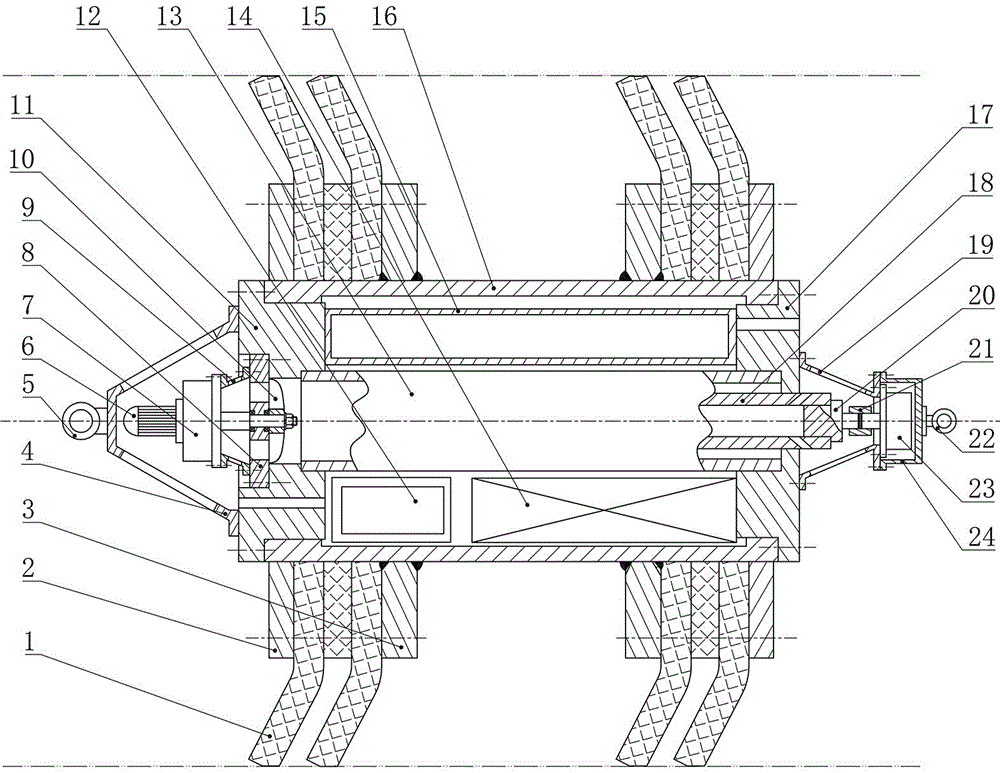 In-pipe energy supply equipment with turbine