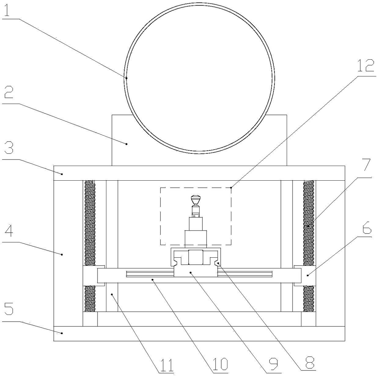 Large-caliber thick-wall cylinder gradual flexible flanging device and process