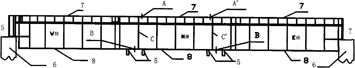 Onsite splicing and mounting method for extra-large and overweight box crane girders