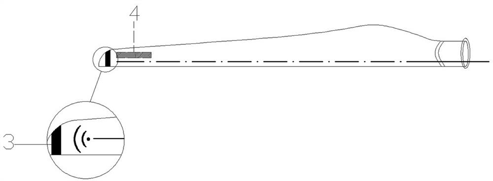 Online testing system and method for blade lead breakage of wind generating set