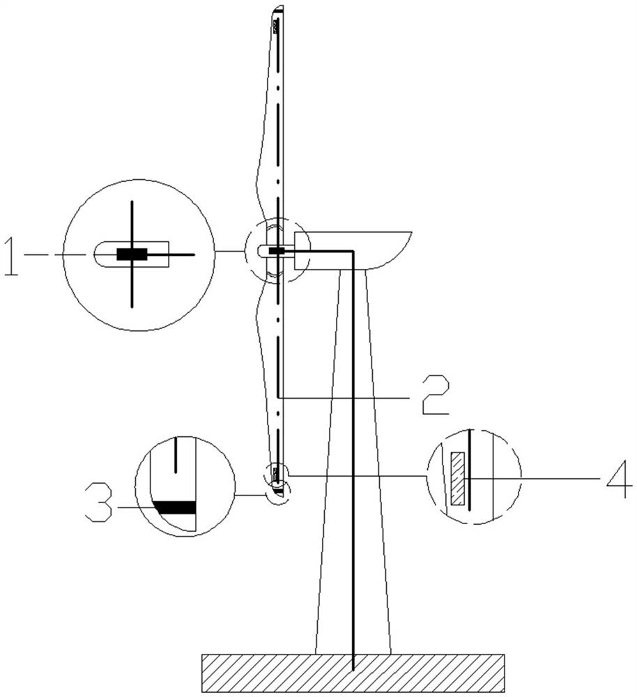 Online testing system and method for blade lead breakage of wind generating set