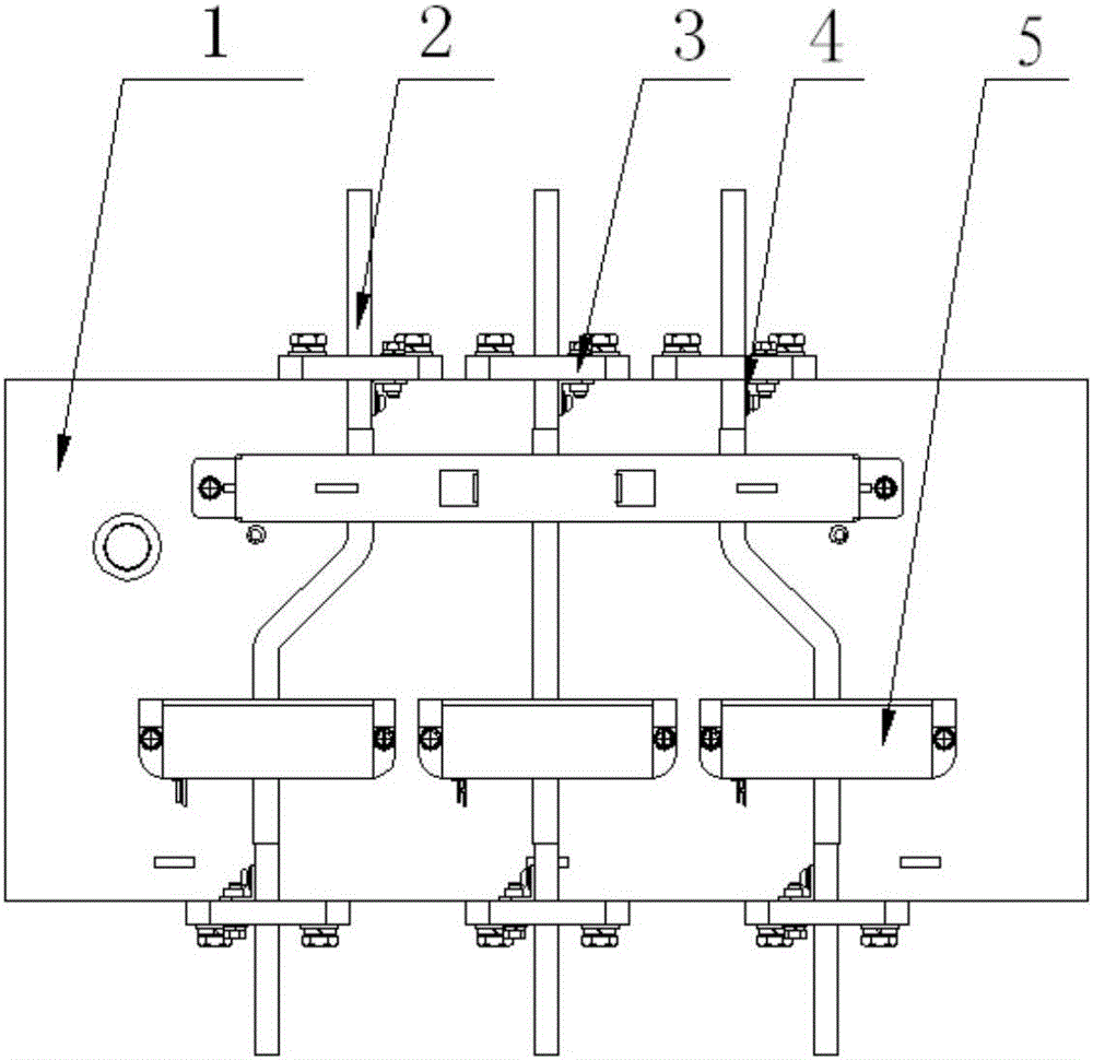 High-heat-dissipation-performance copper bar fixing structure