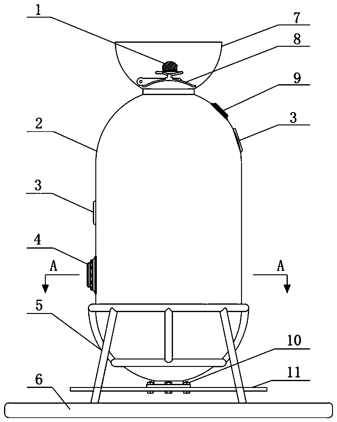 Underwater maintainable dry type working cabin