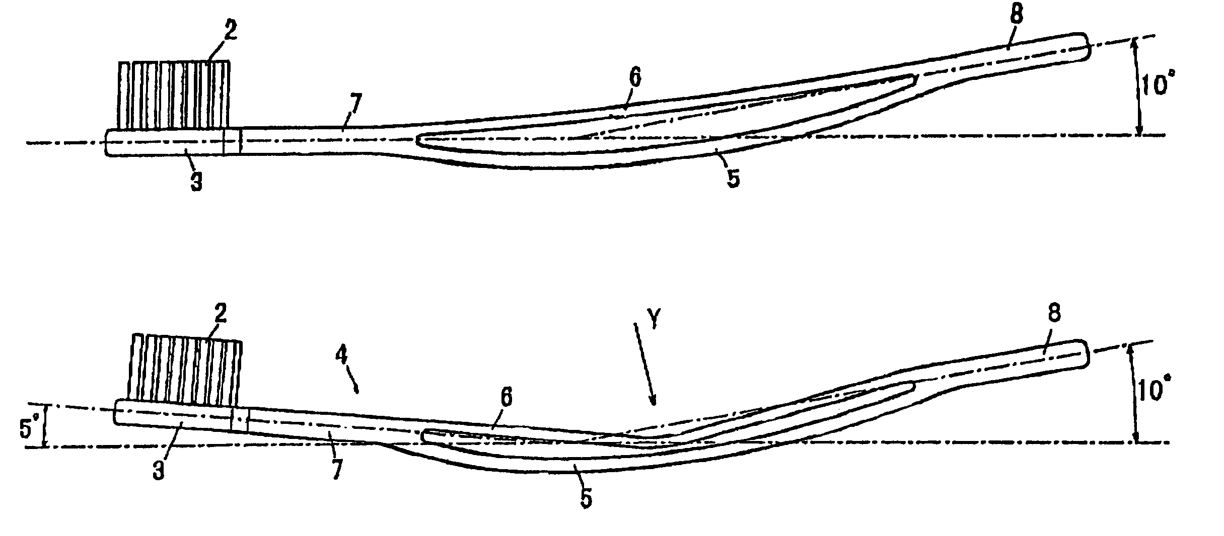 Handle for tooth cleaning member