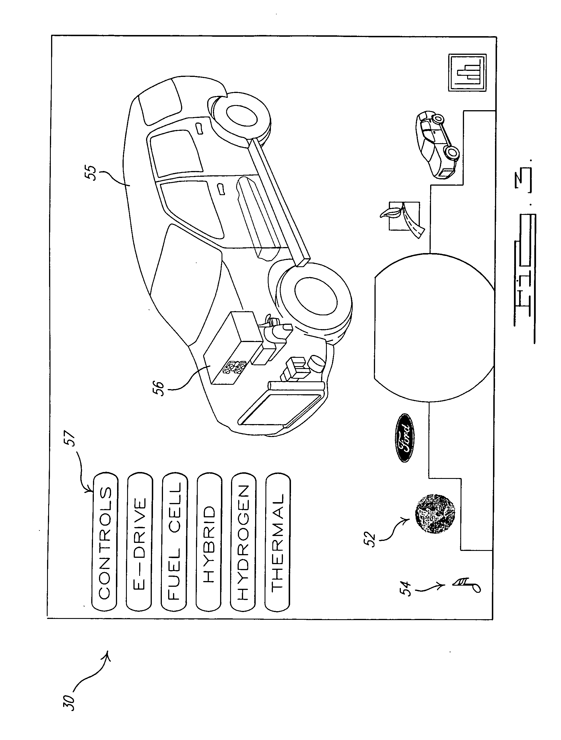 System and method of interactively compiling a database for an in-vehicle display device