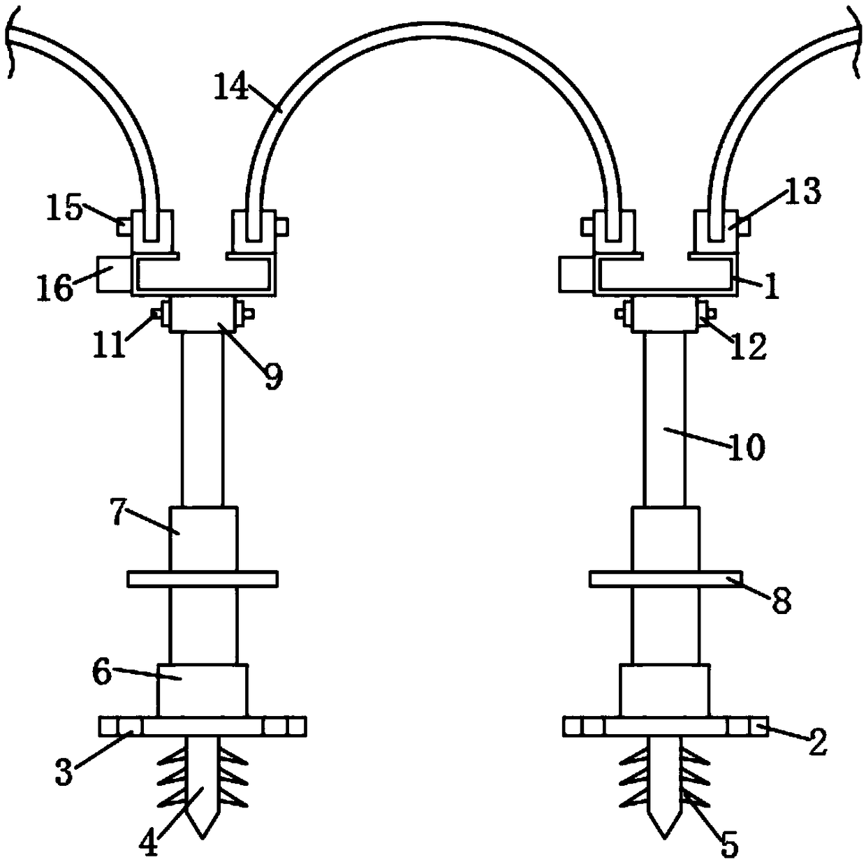 Flower greenhouse bracket