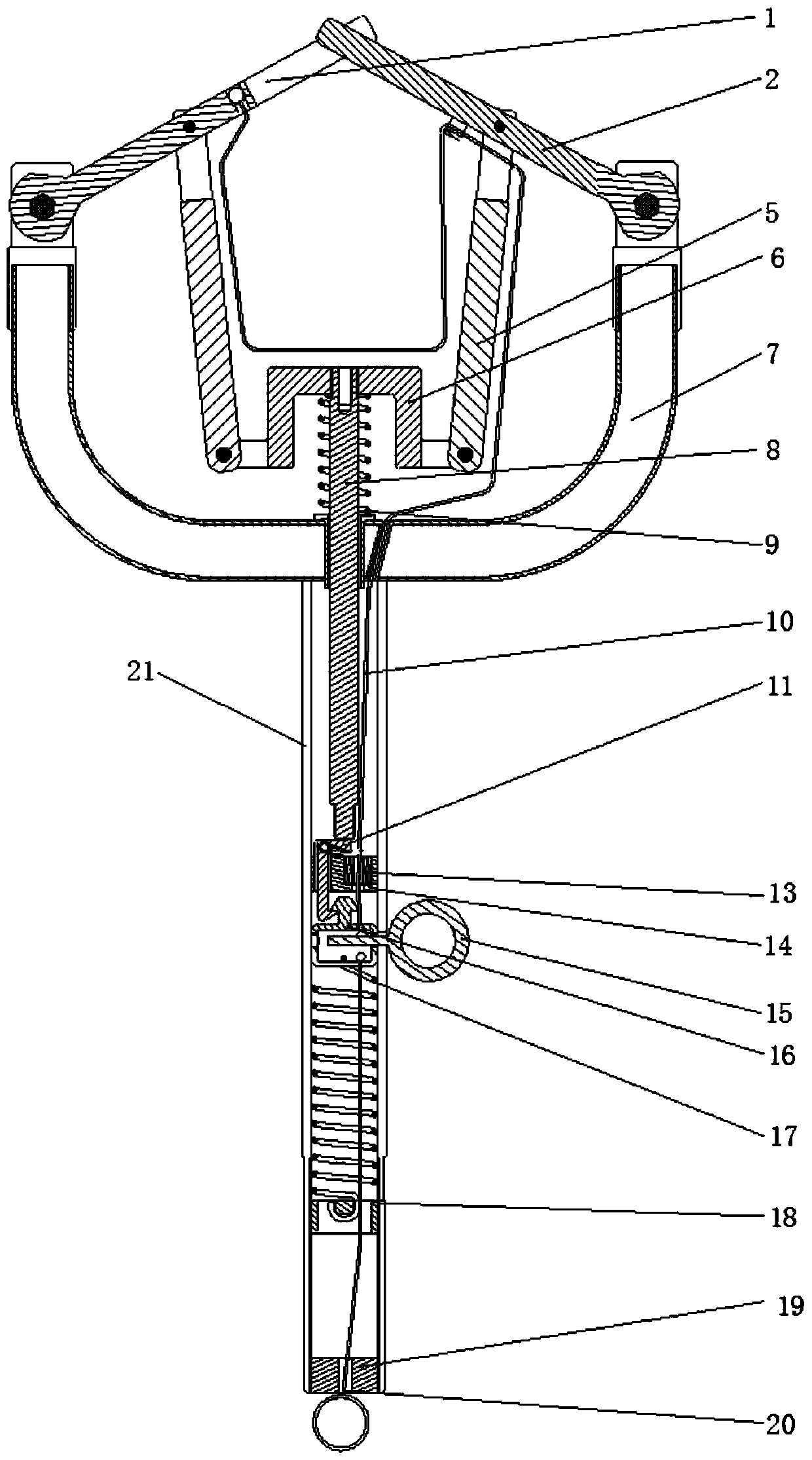 An anti-terrorist anti-riot catch fork