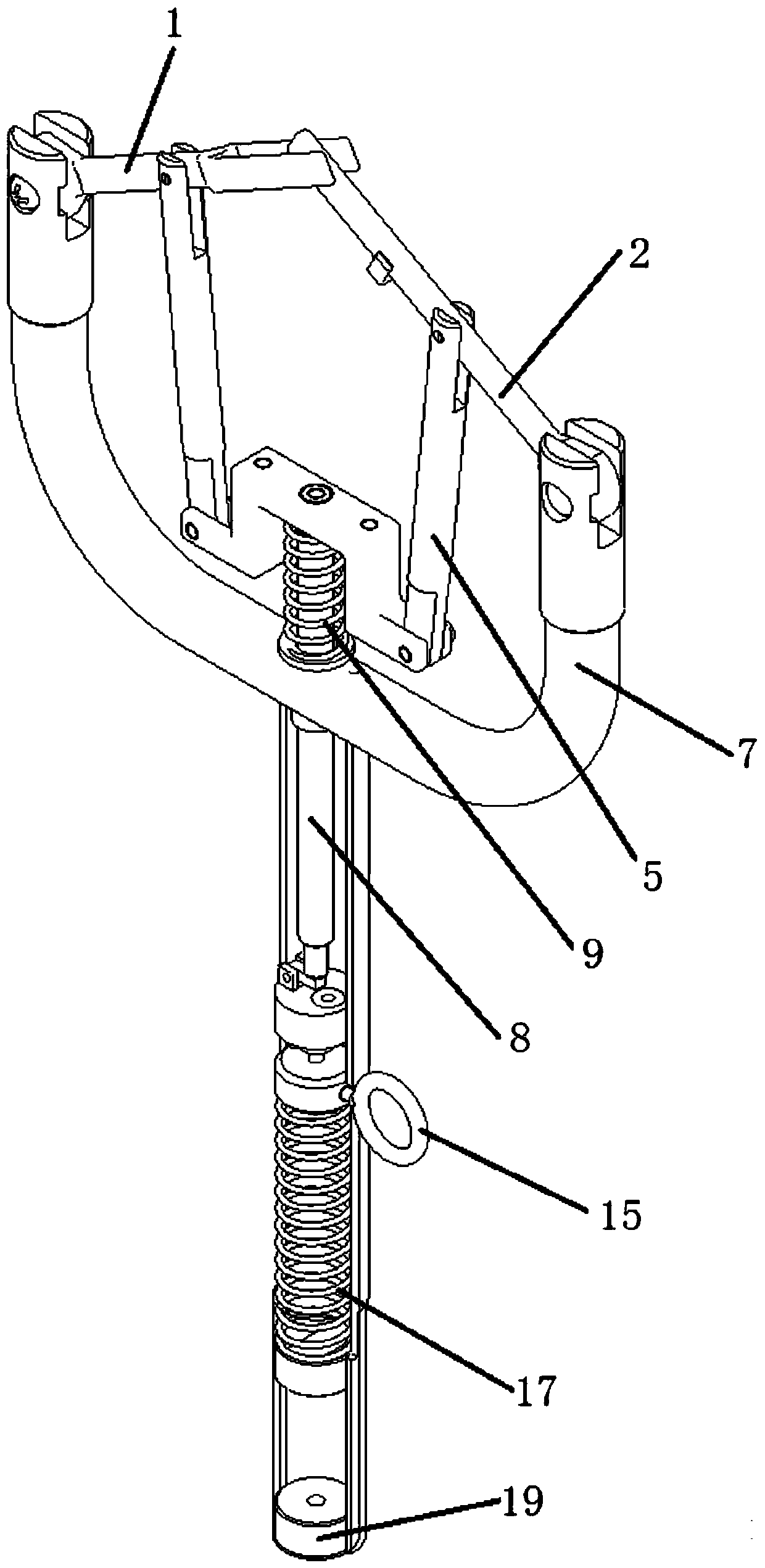 An anti-terrorist anti-riot catch fork