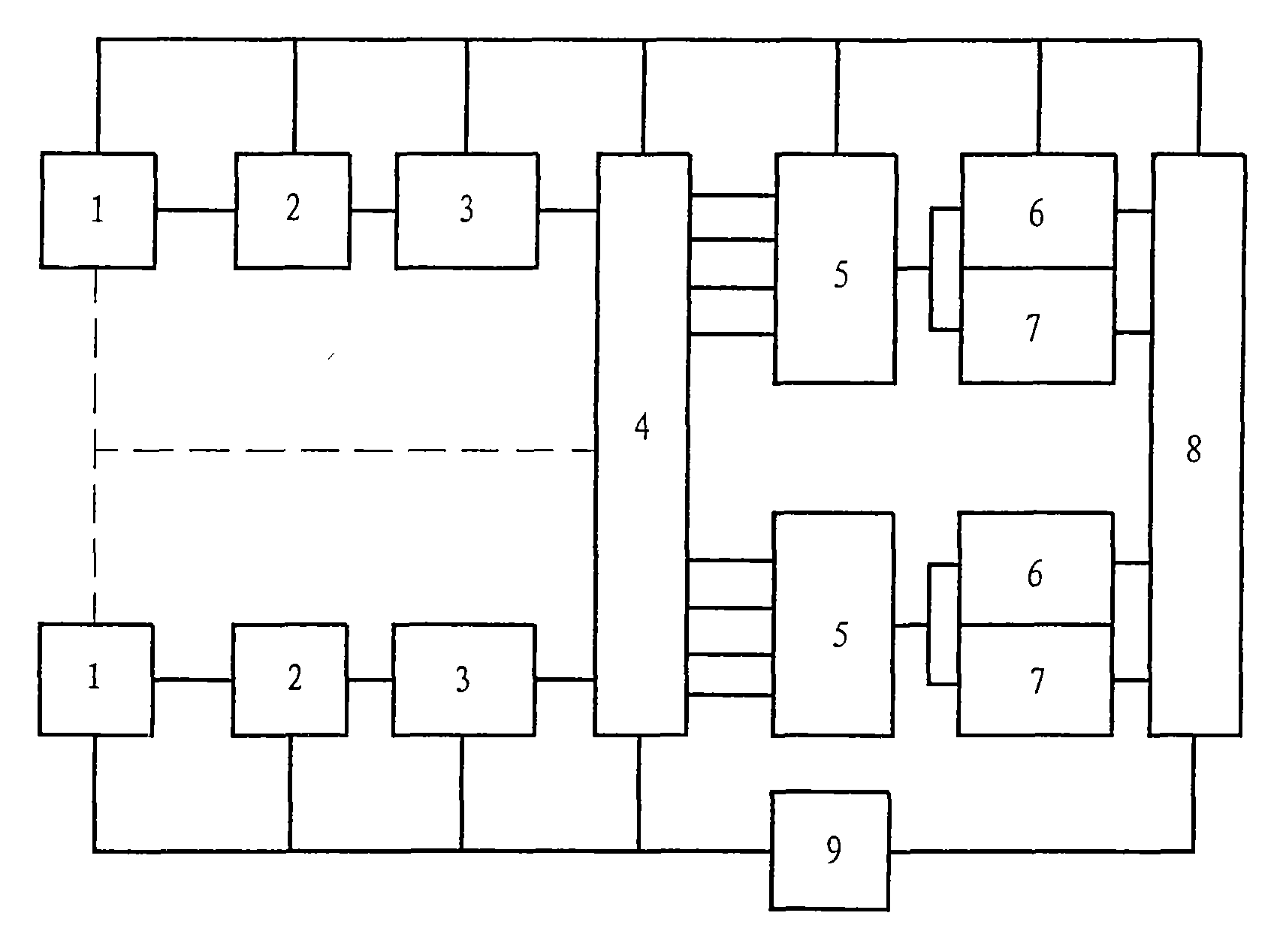 Multi-channel real-time online optical fiber displacement detecting and controlling instrument