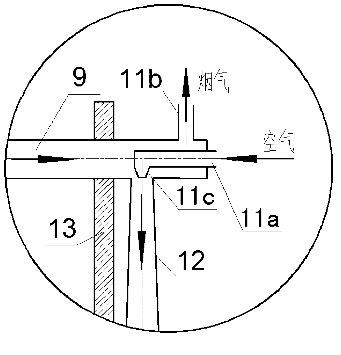 Gas dual-cycle radiant tube heating device