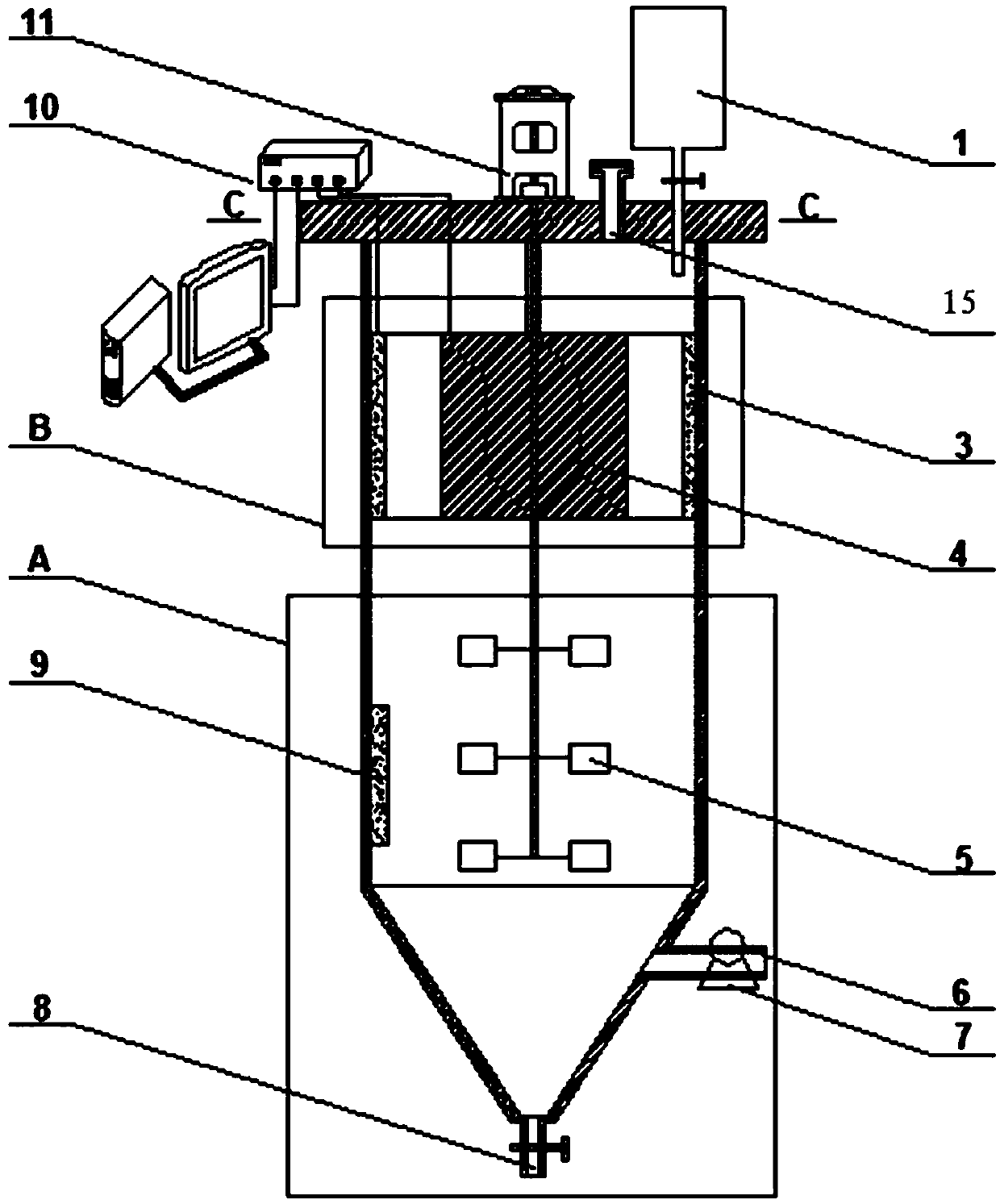 Anaerobic digestion-biological electrolysis coupling reactor residual sludge treatment device