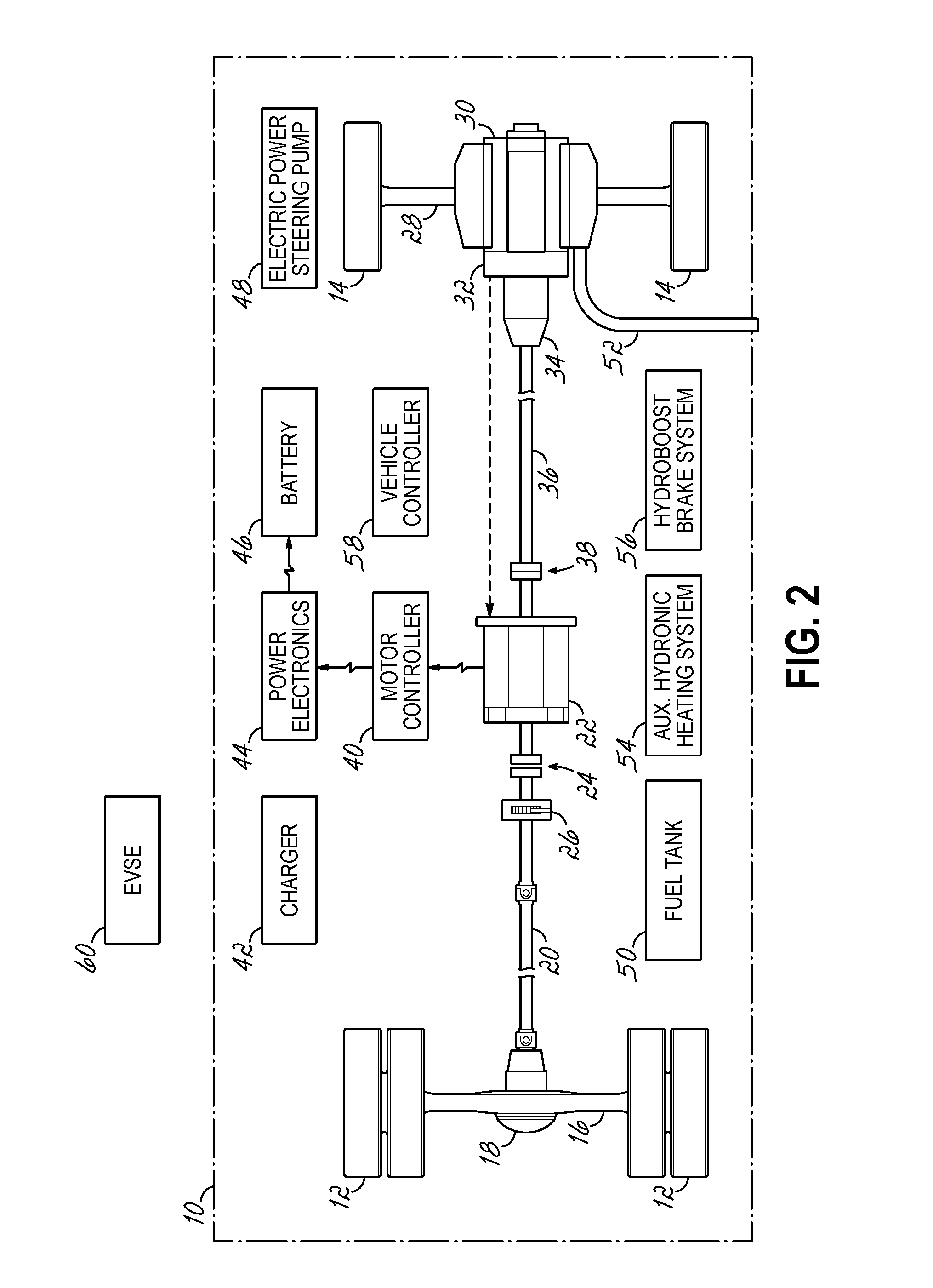 Onboard generator drive system for electric vehicles