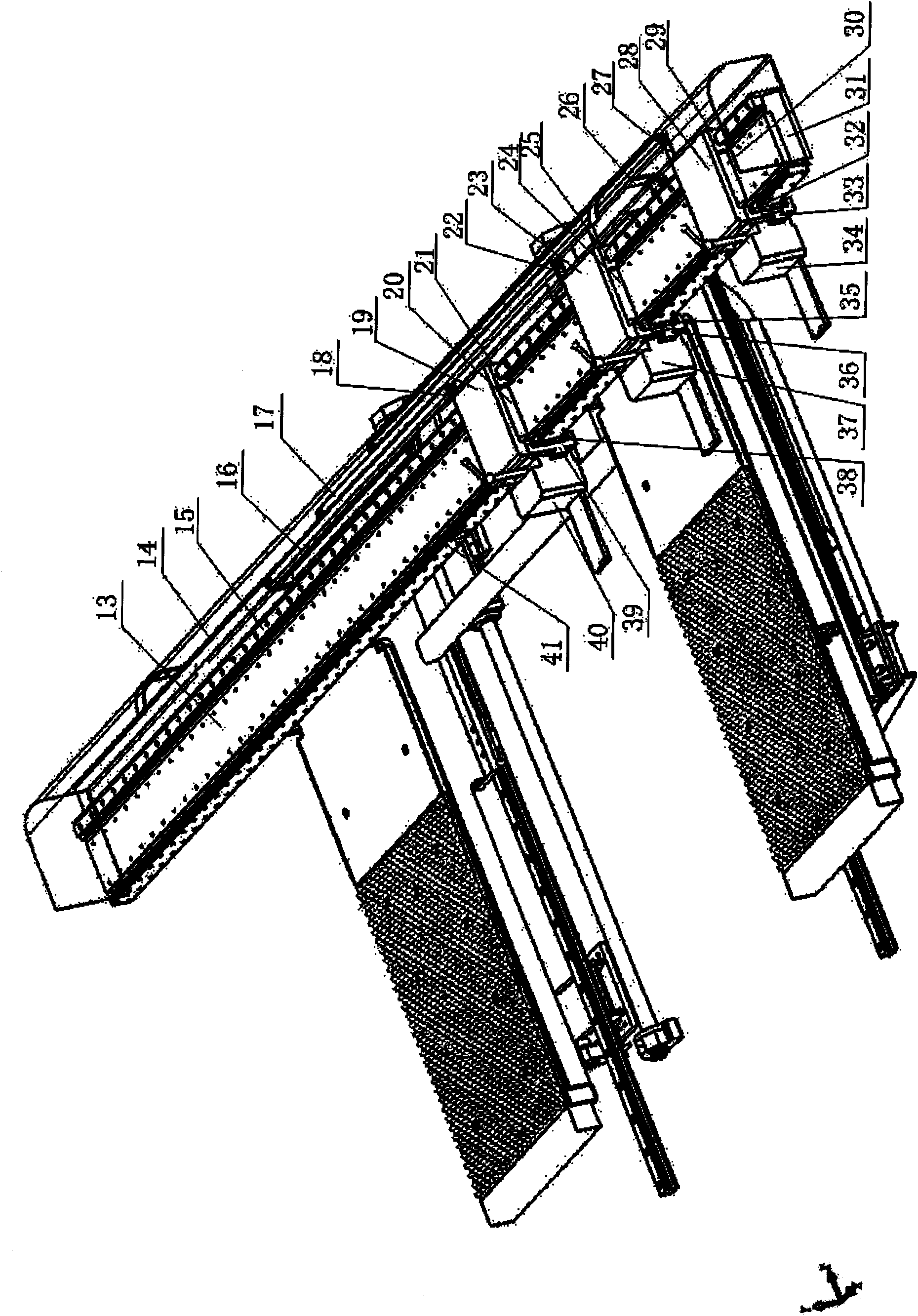 Feeding mechanism of numerical control turret punch press in X-axis direction