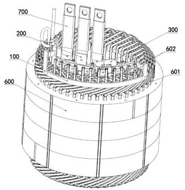 Busbar of flat wire motor and flat wire motor