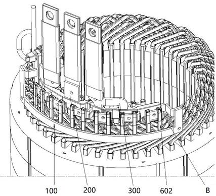 Busbar of flat wire motor and flat wire motor