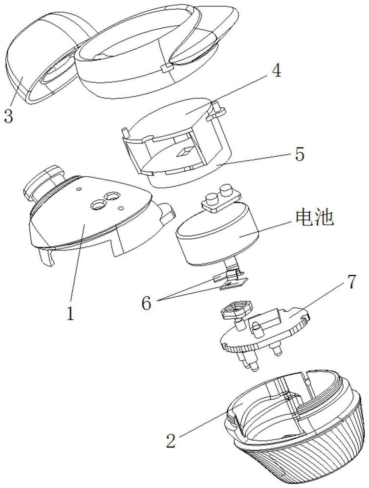 Earphone battery structure capable of conveniently replacing battery