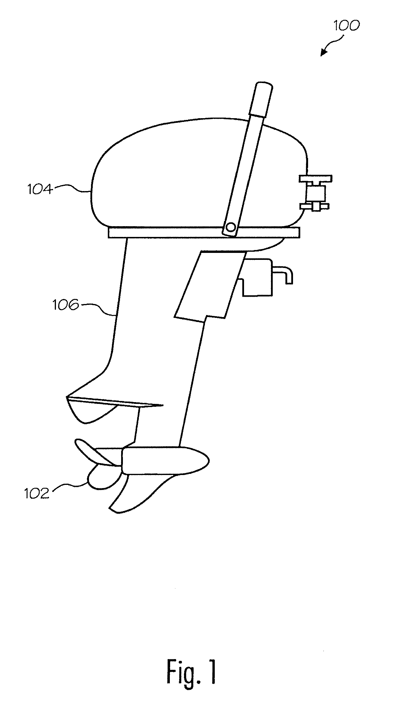 Safe efficient outboard motor assembly