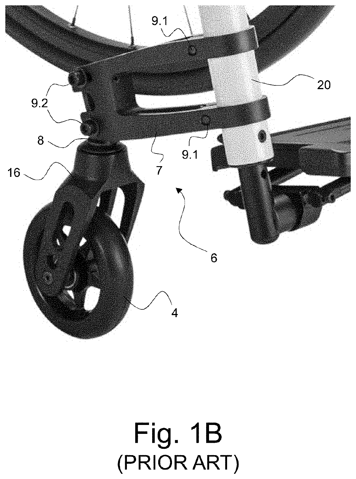 Caster wheel support assembly for a wheelchair and wheelchair comprising the same