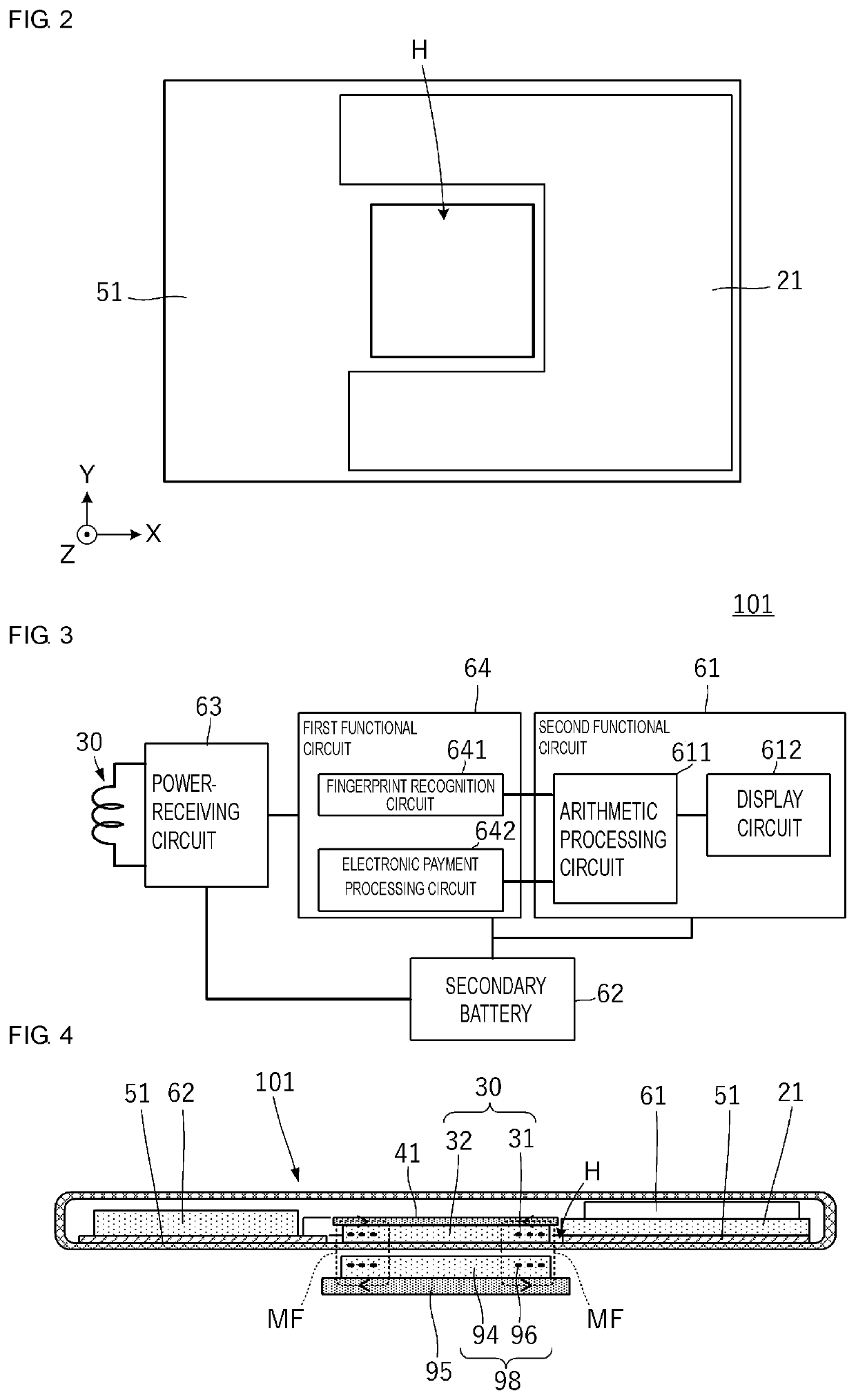 Planar-type wireless power-receiving circuit module