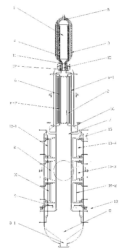 Integral rotational radiation preheating mixing energy utilization device with flue gas chilling