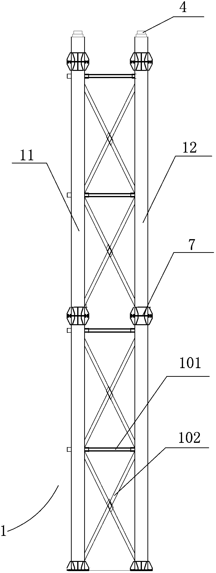 Construction method for ultrahigh combined support for bridge side span cast-in-situ section