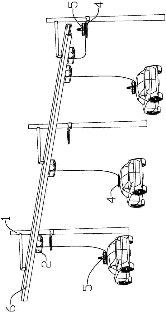 Electric vehicle charging system for charging through power transmission guide rail