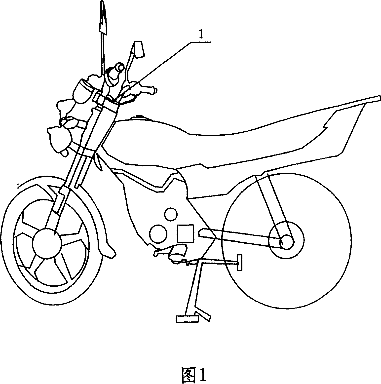 Motorcycle having a radio apparatus