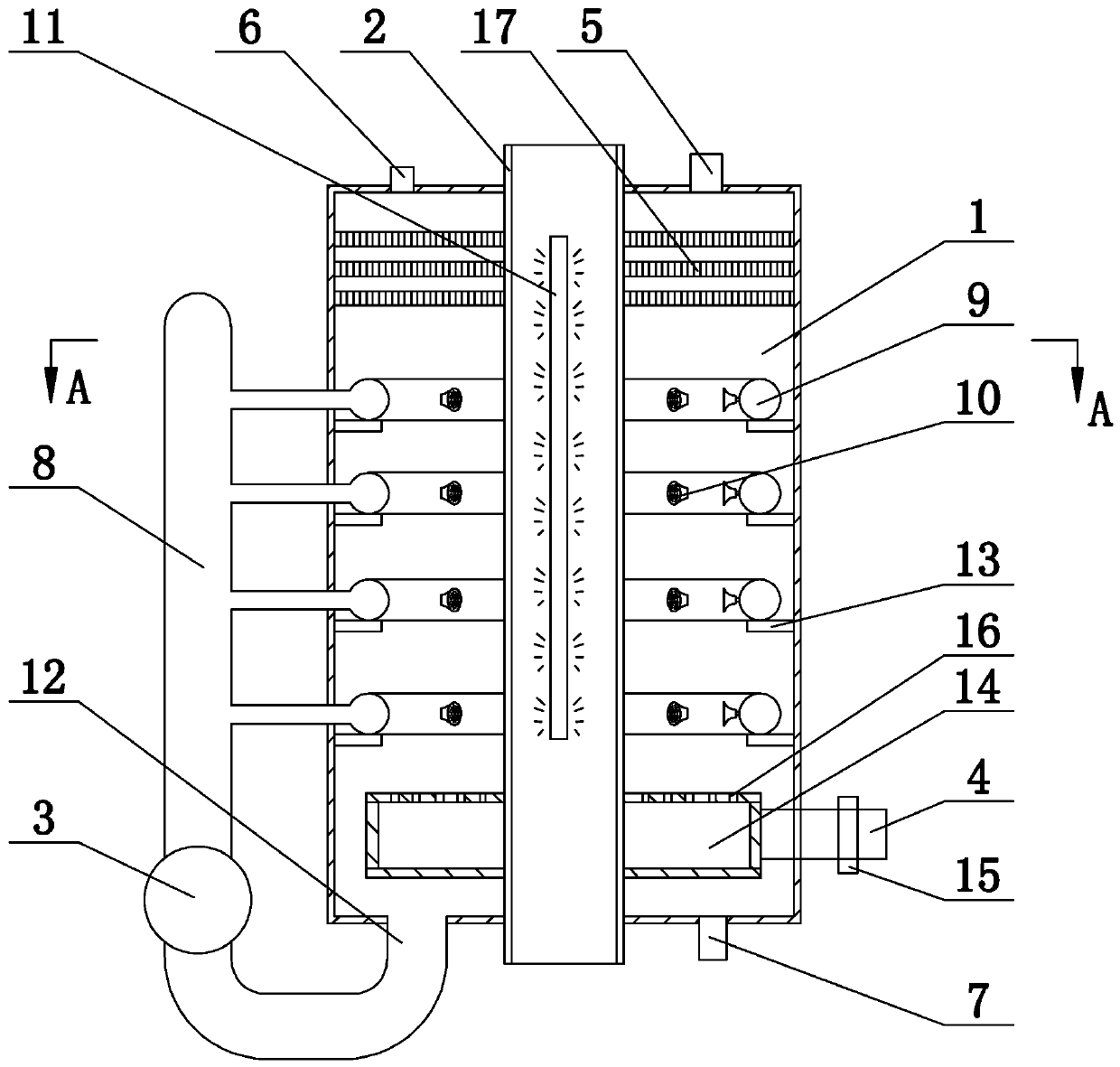 Flue gas mercury removal method based on visible light and its ring spray mercury removal device