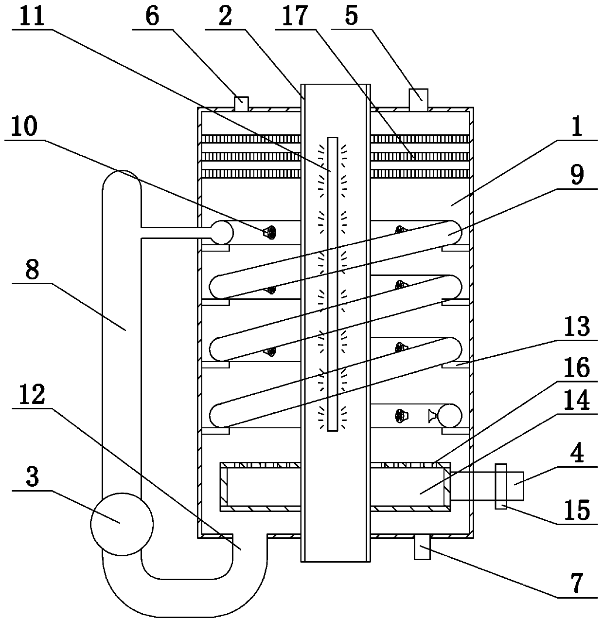 Flue gas mercury removal method based on visible light and its ring spray mercury removal device