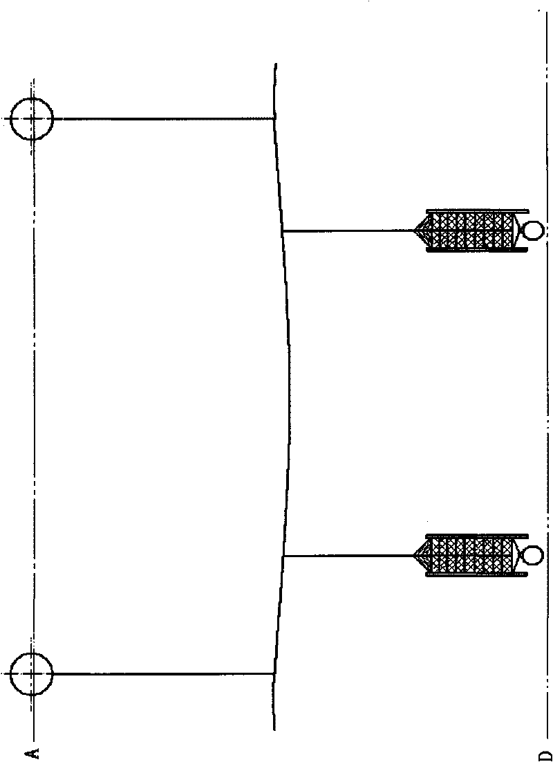 Device and method for breeding sea cucumbers in bathyal half-hanging floating rafts and cages