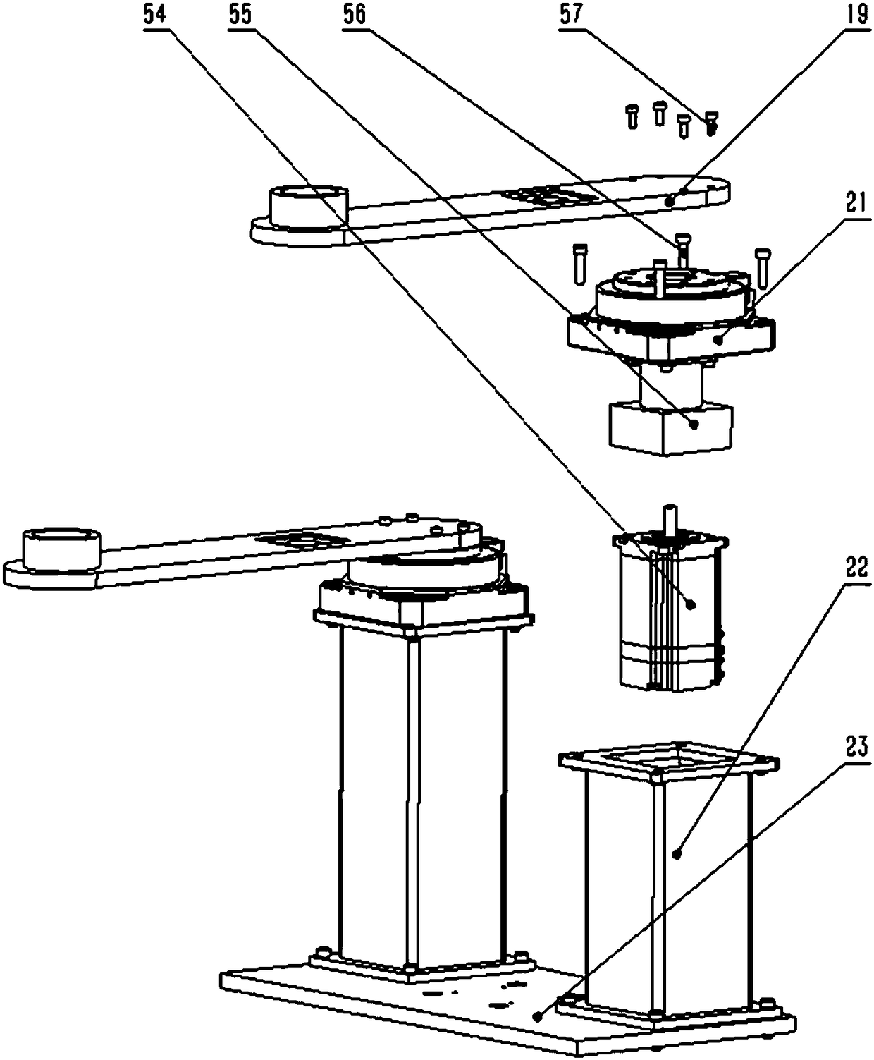 Floor type automatic puncture device for tumor radioactive seed implantation treatment