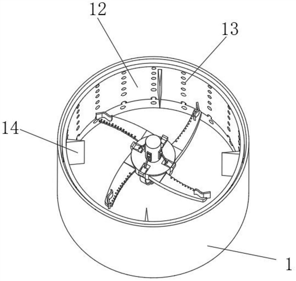 A fruit and vegetable crushing and stirring device