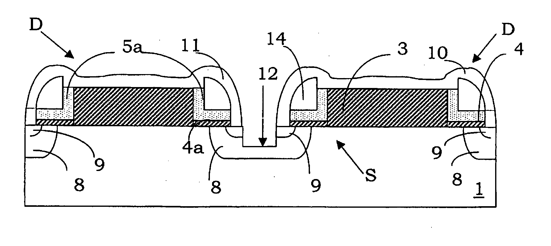 Manufacturing method for a power device having an auto-aligned double thickness gate layer and corresponding device