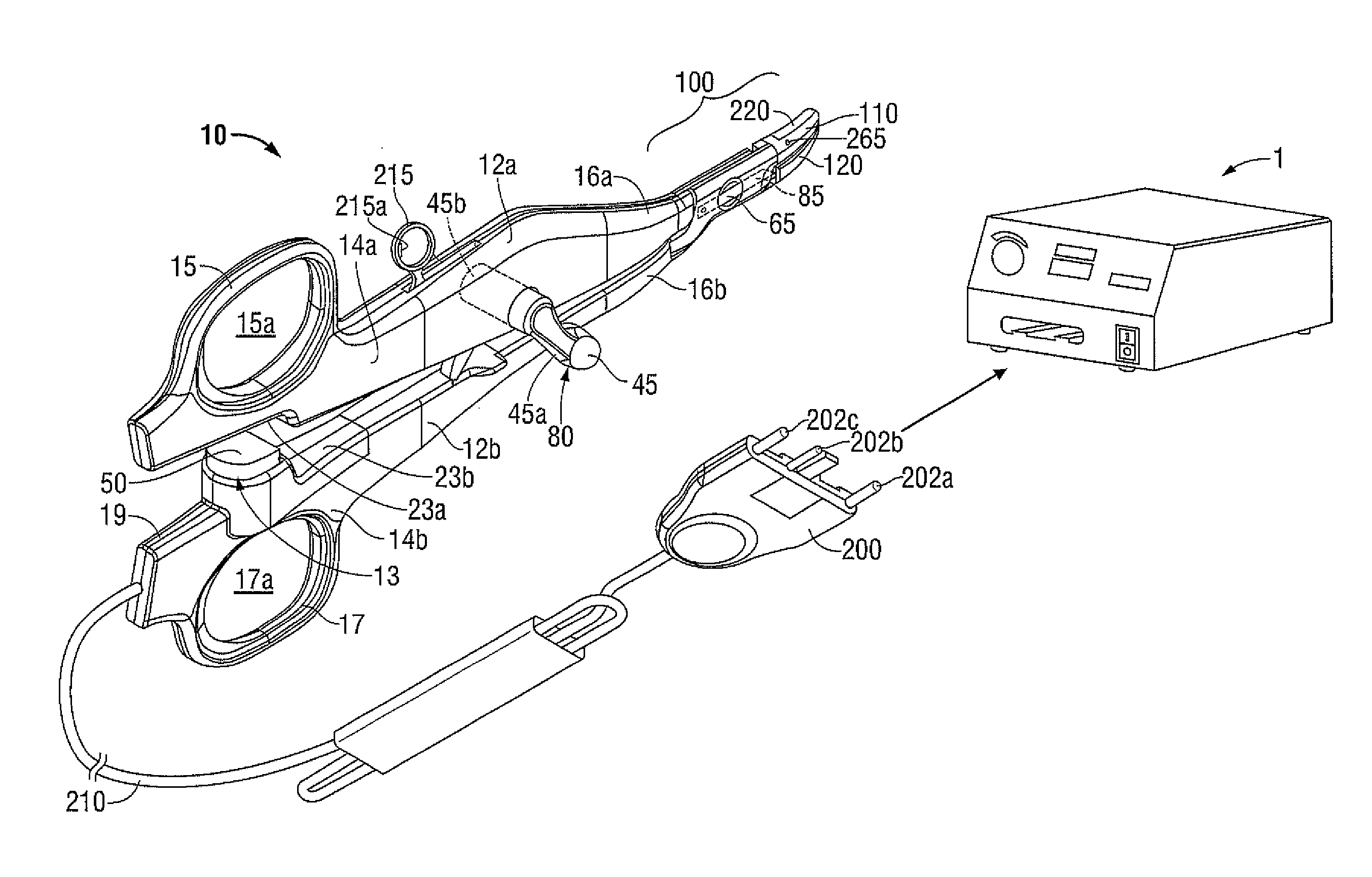 Dissection Scissors on Surgical Device