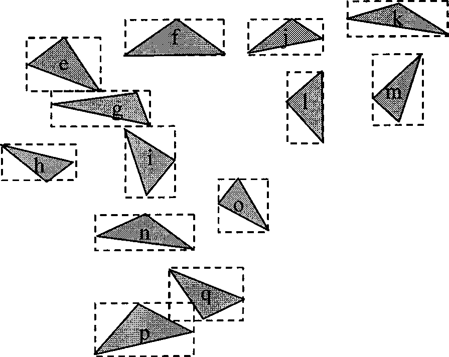 Spacing query method for triangular gridding curve model