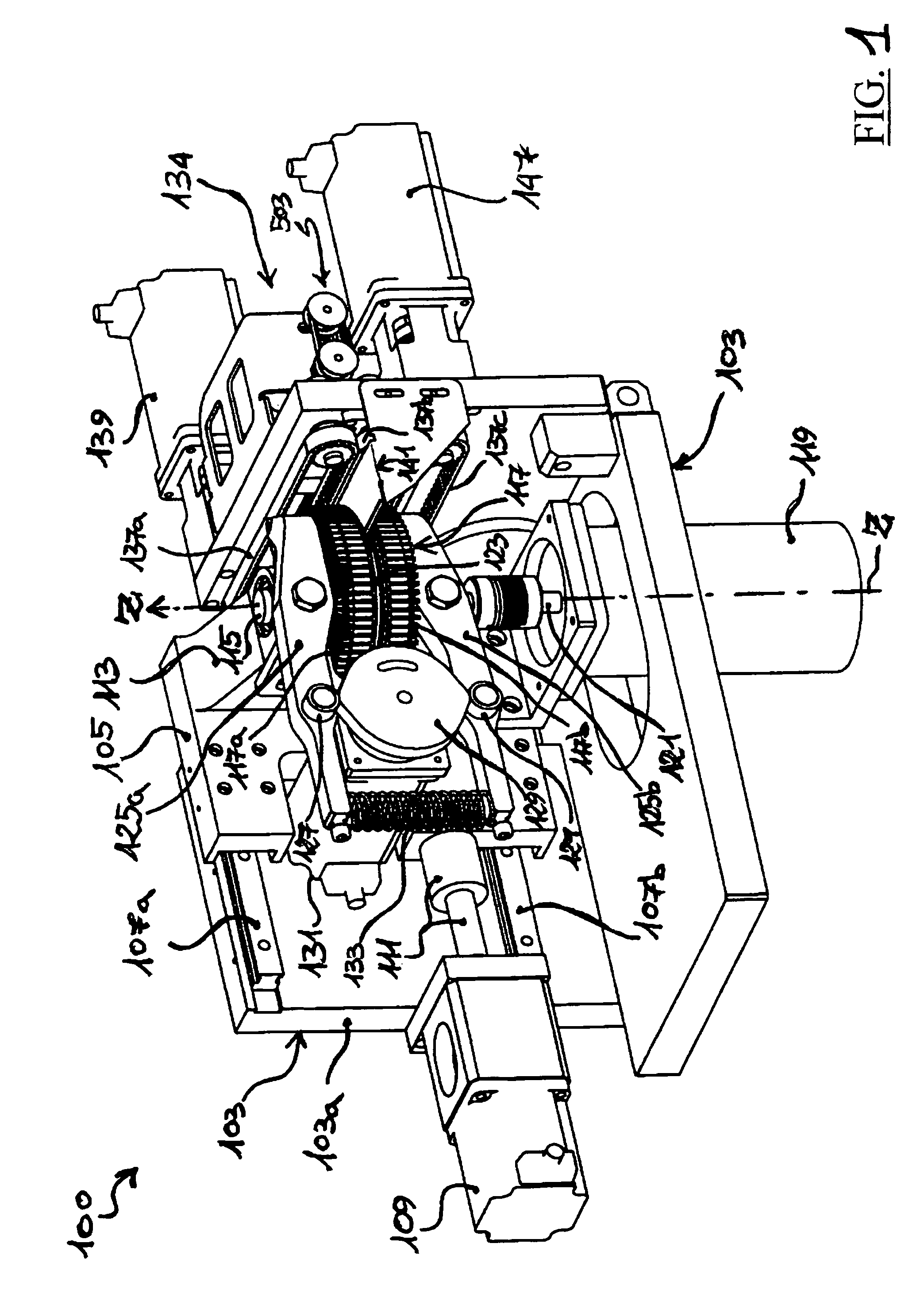 Machine for the mechanical personalization of supports of the identification card type