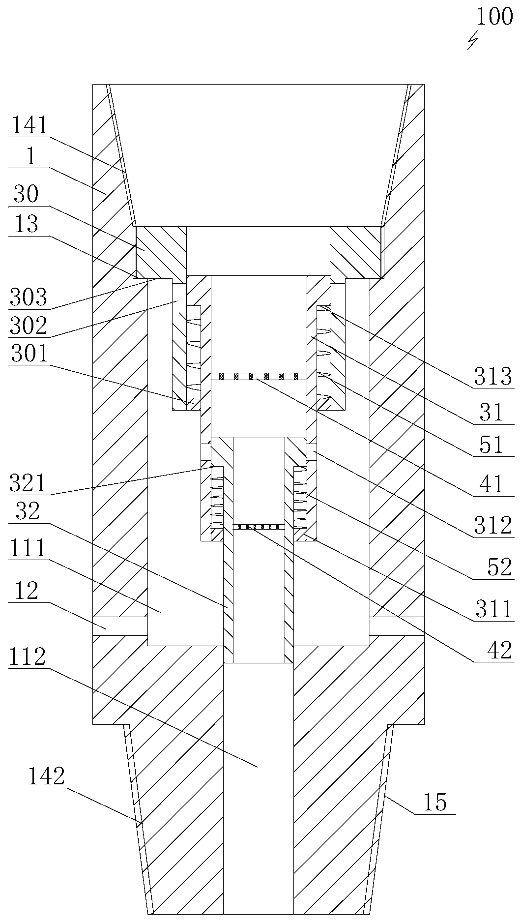 Drilling fluid density online control device