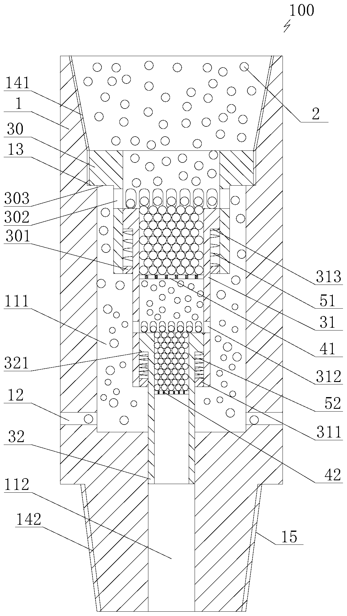 Drilling fluid density online control device