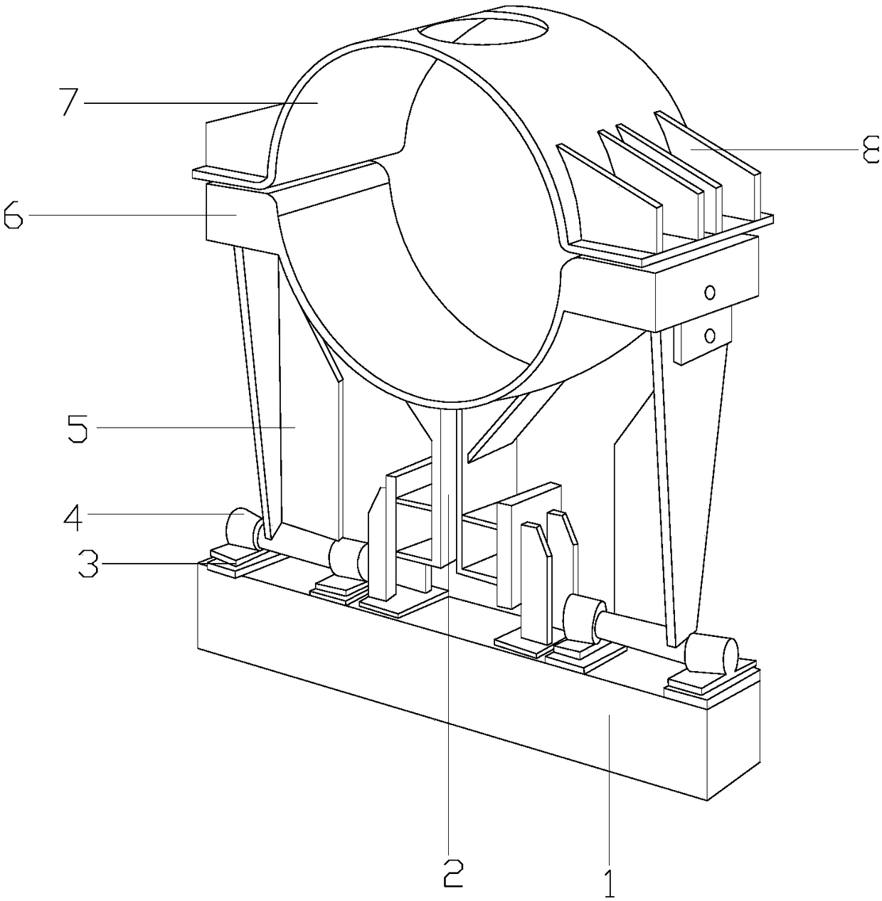 Petrochemical industry pipeline support device