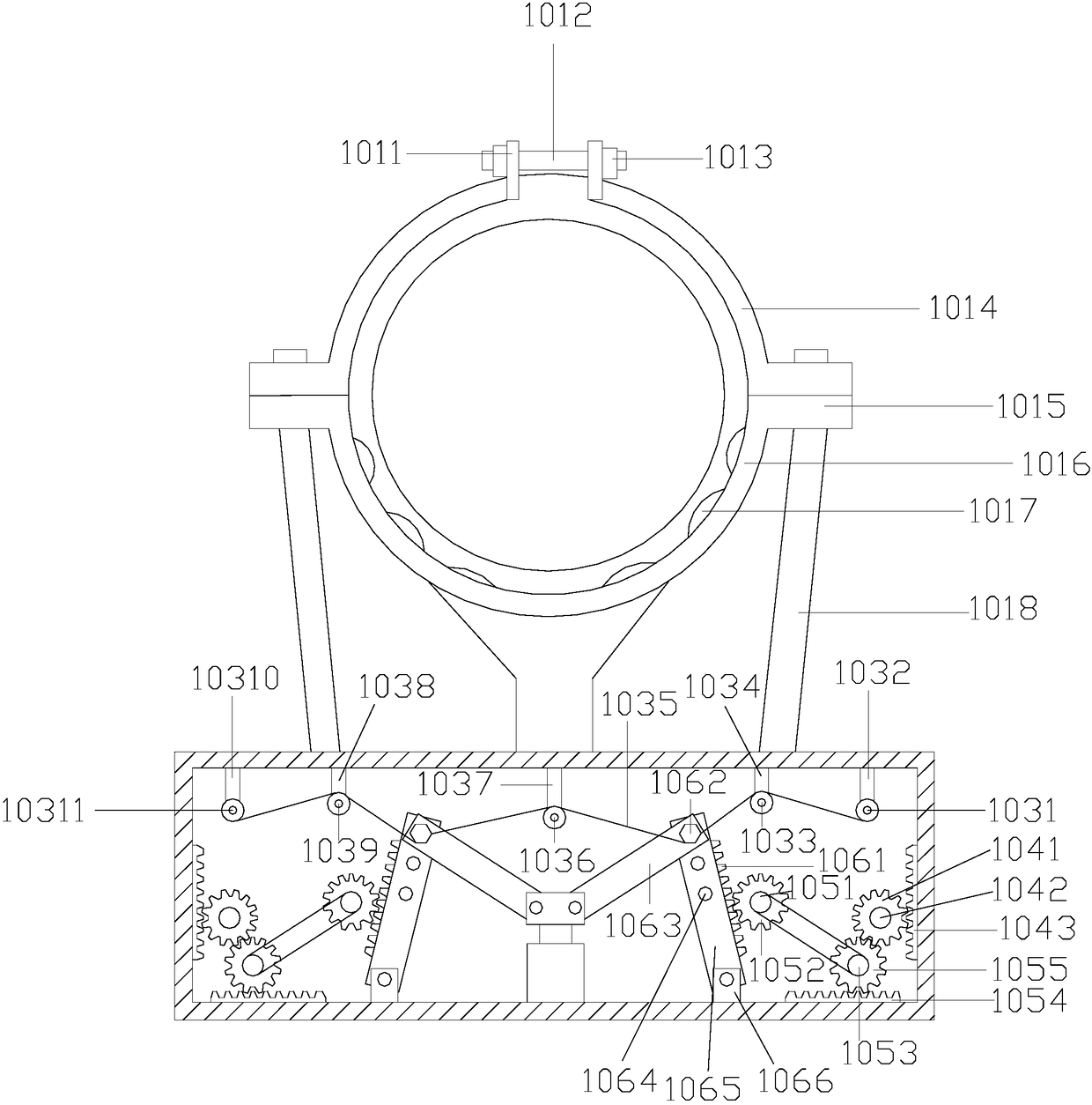 Petrochemical industry pipeline support device