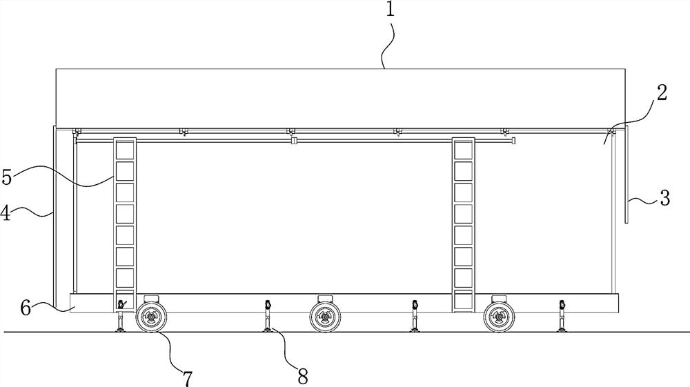 Assembly type heat preservation shed for winter construction unloading point and assembly method thereof