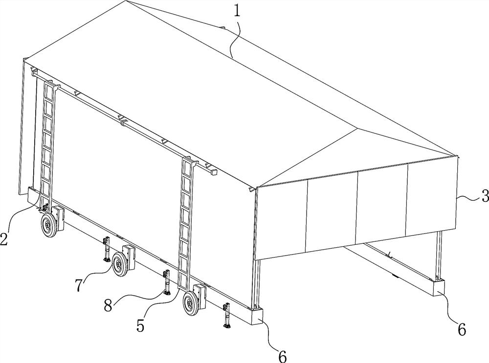 Assembly type heat preservation shed for winter construction unloading point and assembly method thereof